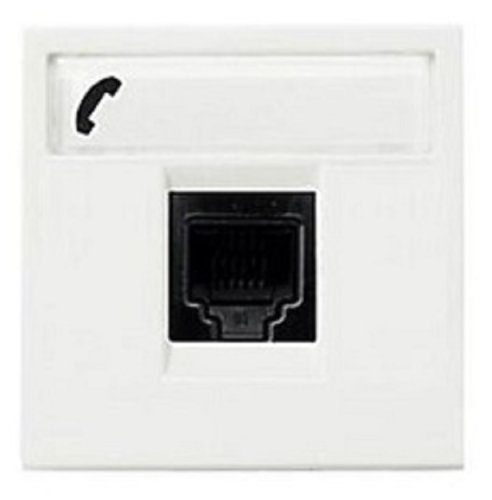 Розетка телефонная без рамки ABB Niessen Zenit 1-м. 2 мод. RJ-12 N2217.6 BL белый картинка